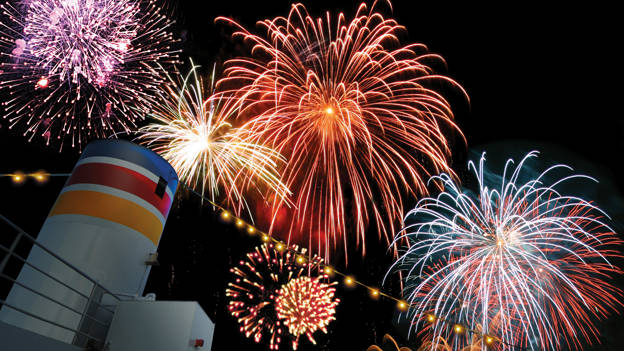 Fireworks and boat chimney